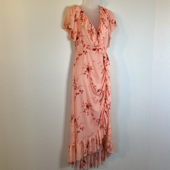 Cinq A Sept Womens Floral Print Hi-Low Midi Dress Size 2 NWT - Picture 6 of 14